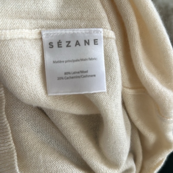 Sezane wool cashmere blend sweater Ruffle Jumper - Picture 5 of 5